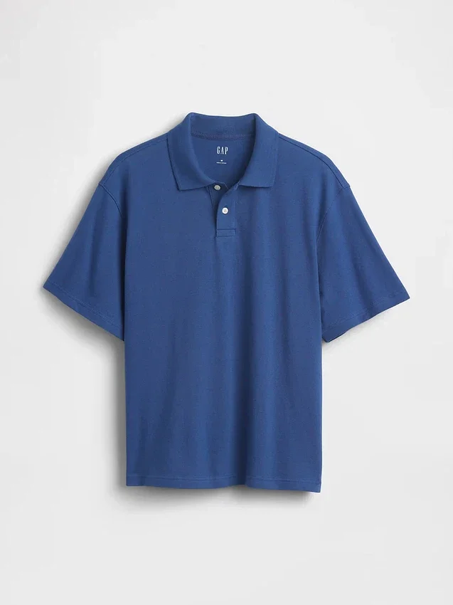 Polo en piqué ample