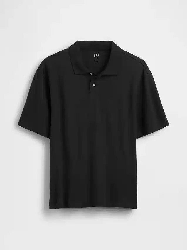 Polo en piqué ample