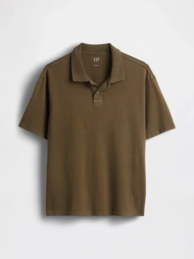 Polo en piqué ample