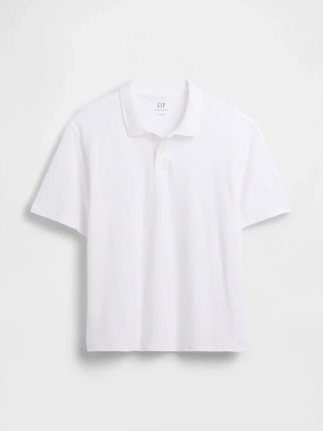 Polo en piqué ample