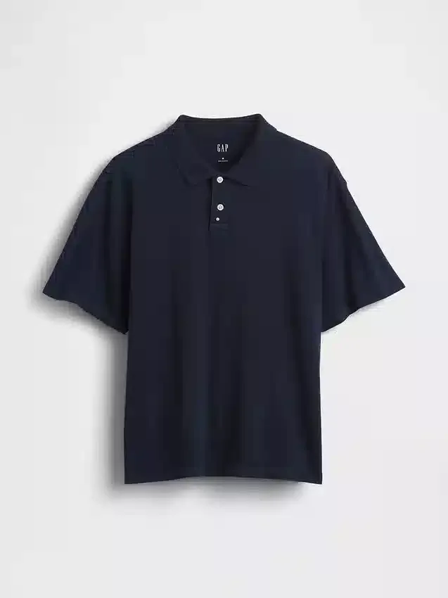Polo en piqué ample