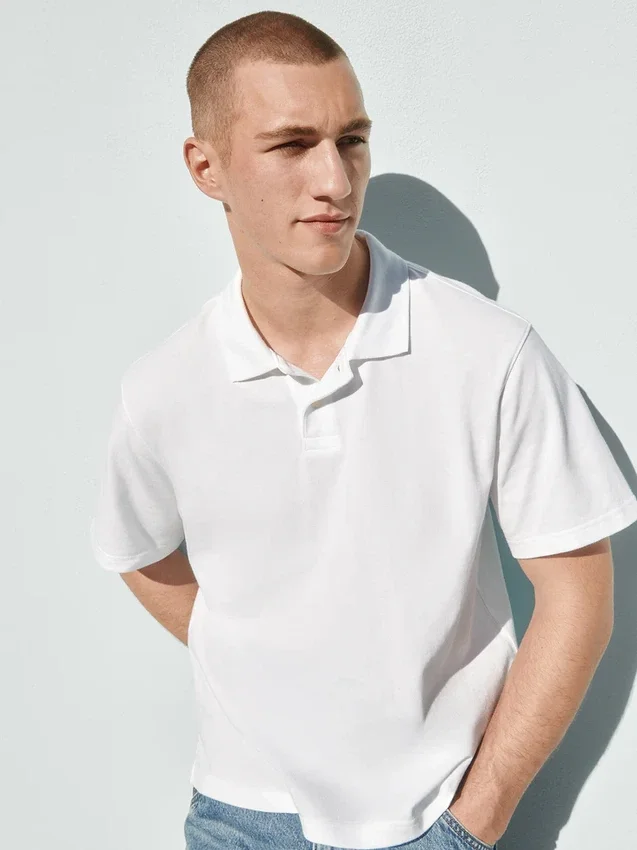 Polo en piqué ample