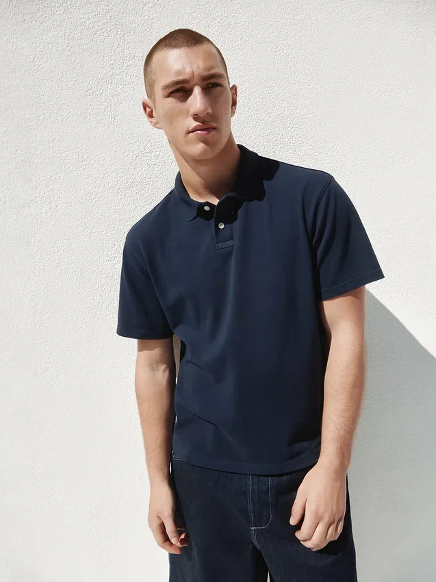 Polo en piqué ample
