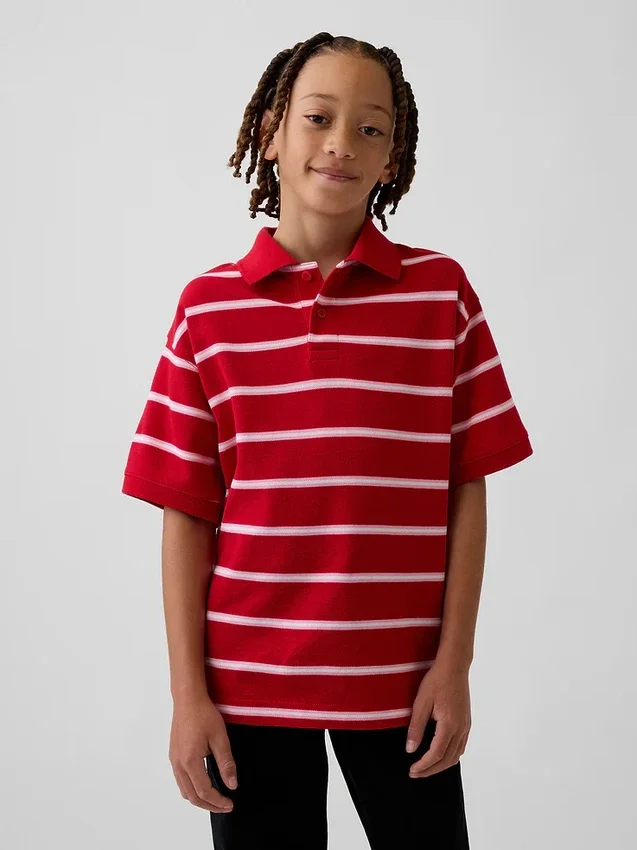 Polos en piqué décontractés pour enfant