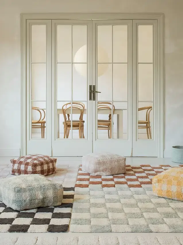 Pouf « Vichy » de Lorena Canals
