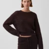 Pull ample au crochet 100 % coton