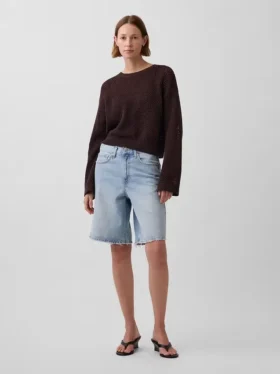 Pull ample au crochet 100 % coton