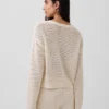 Pull ample au crochet 100 % coton