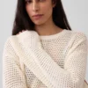 Pull ample au crochet 100 % coton