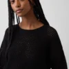 Pull ample au crochet 100 % coton