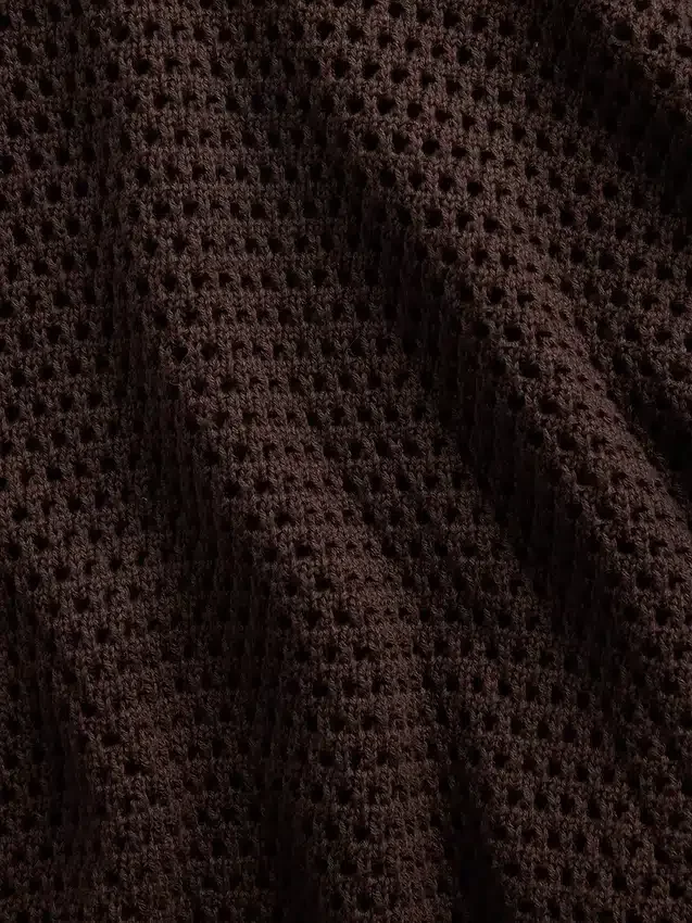 Pull ample au crochet 100 % coton