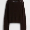 Pull ample au crochet 100 % coton