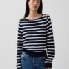 Pull ample à col bateau 100 % coton