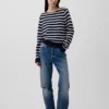 Pull ample à col bateau 100 % coton