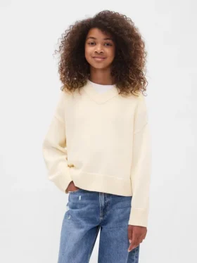 Pull ample à col en V pour enfant