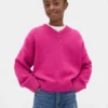 Pull ample à col en V pour enfant