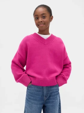 Pull ample à col en V pour enfant