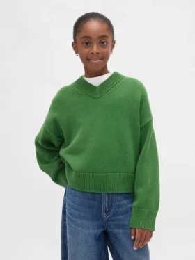 Pull ample à col en V pour enfant