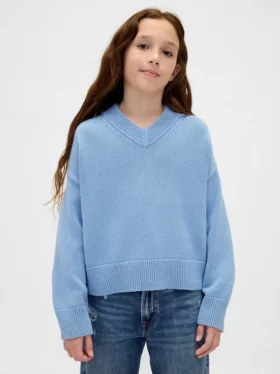 Pull ample à col en V pour enfant