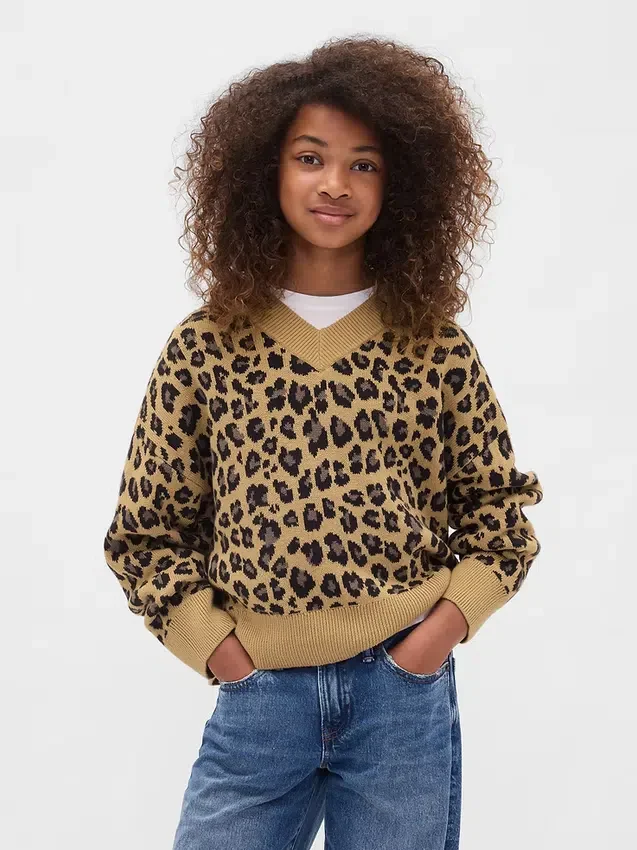 Pull ample à col en V pour enfant