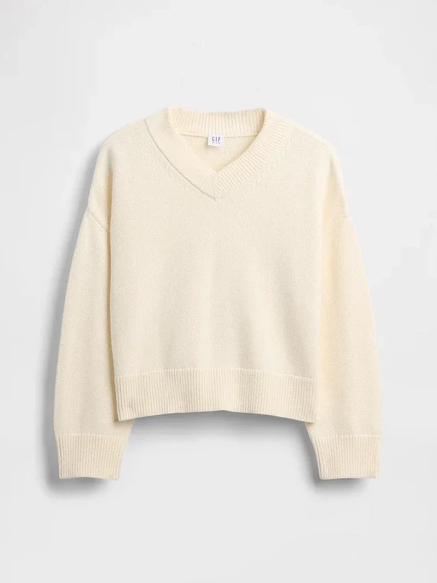 Pull ample à col en V pour enfant