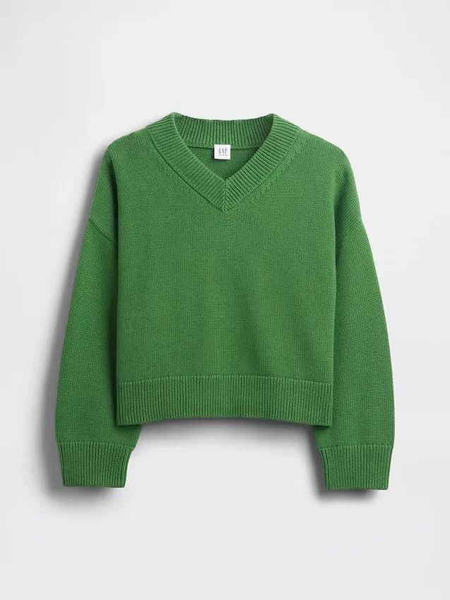 Pull ample à col en V pour enfant