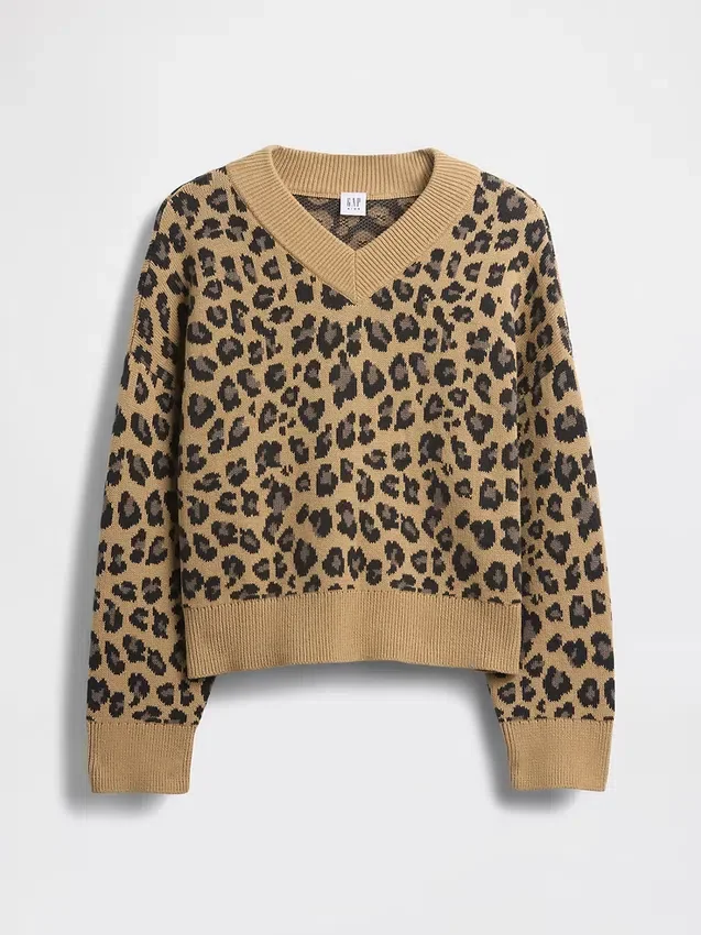 Pull ample à col en V pour enfant