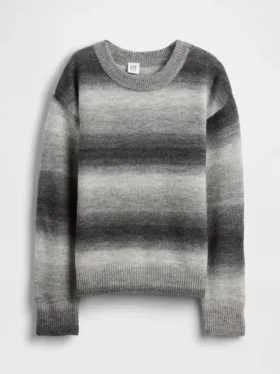 Pull ample à col rond pour enfant, effet « space-dye »