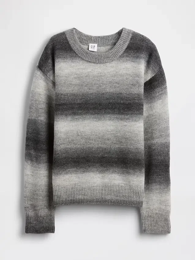 Pull ample à col rond pour enfant, effet « space-dye »