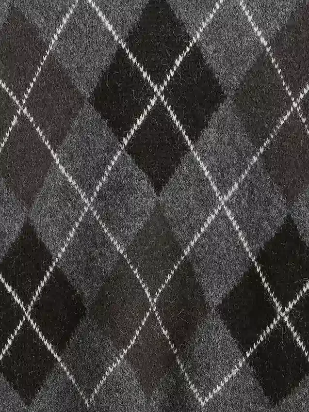 Pull ample à motif argyle en laine mélangée