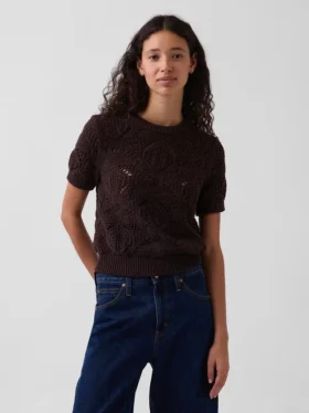 Pull au crochet 100 % coton