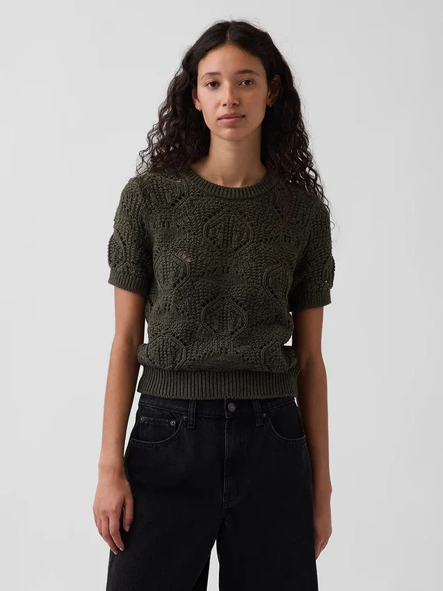 Pull au crochet 100 % coton