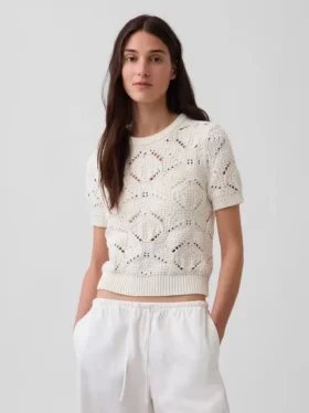 Pull au crochet 100 % coton