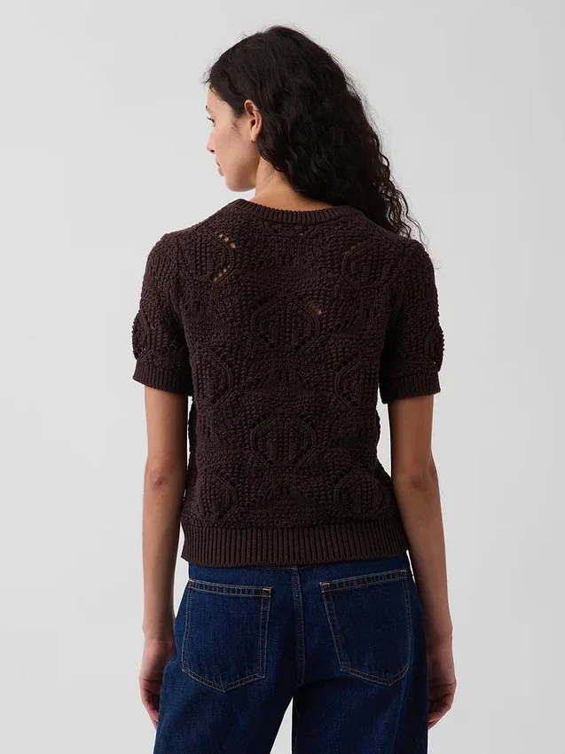Pull au crochet 100 % coton