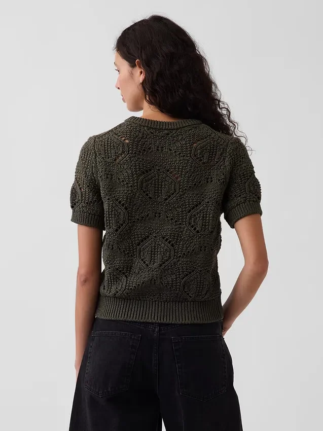 Pull au crochet 100 % coton