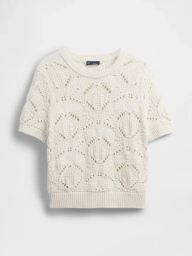 Pull au crochet 100 % coton
