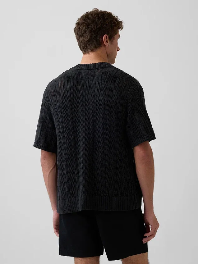 Pull au crochet à motif chevrons