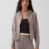 Pull à capuche ample zippé 100 % coton