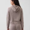 Pull à capuche ample zippé 100 % coton