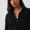 Pull à capuche ample zippé 100 % coton