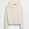 Pull à capuche ample zippé 100 % coton