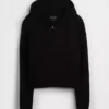 Pull à capuche ample zippé 100 % coton