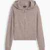 Pull à capuche ample zippé 100 % coton