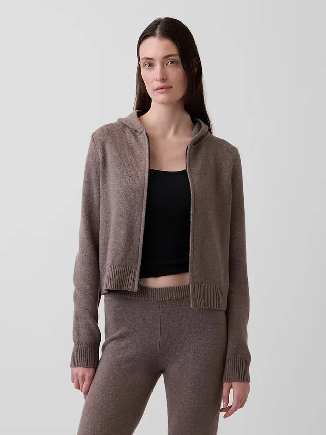 Pull à capuche et fermeture éclair CashSoft