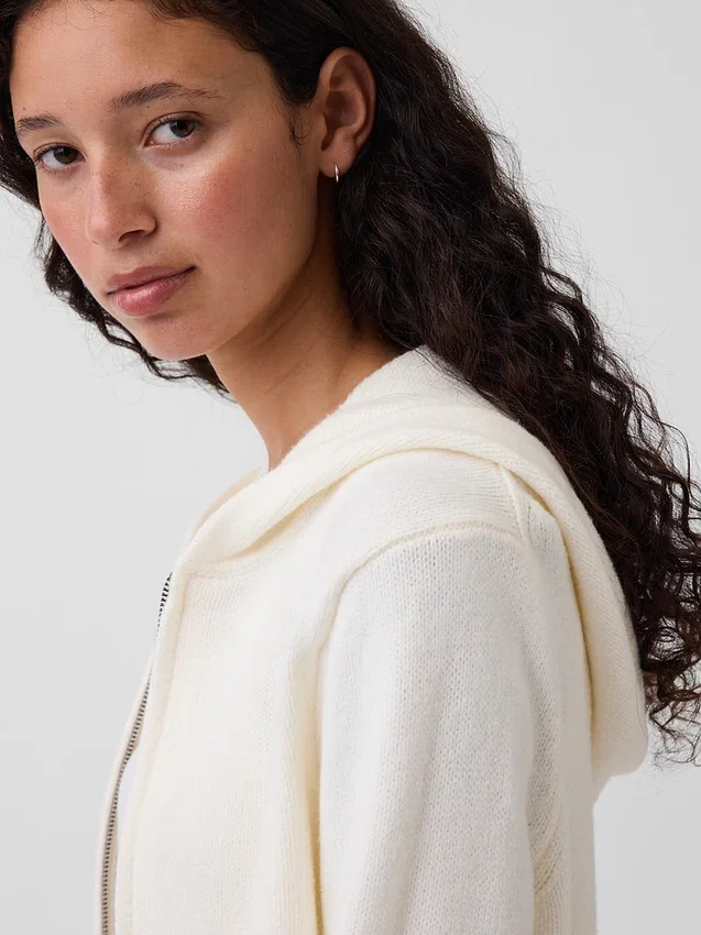 Pull à capuche et fermeture éclair CashSoft
