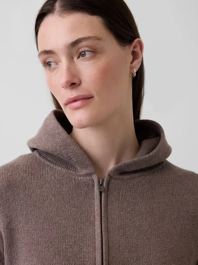 Pull à capuche et fermeture éclair CashSoft
