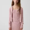 Pull à capuche zippé en maille torsadée pour enfant