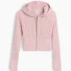 Pull à capuche zippé en maille torsadée pour enfant