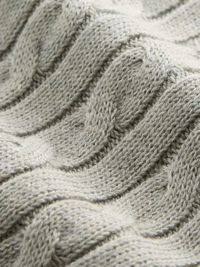 Pull à capuche zippé en maille torsadée pour enfant