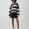 Pull à col bateau en crochet 100 % coton